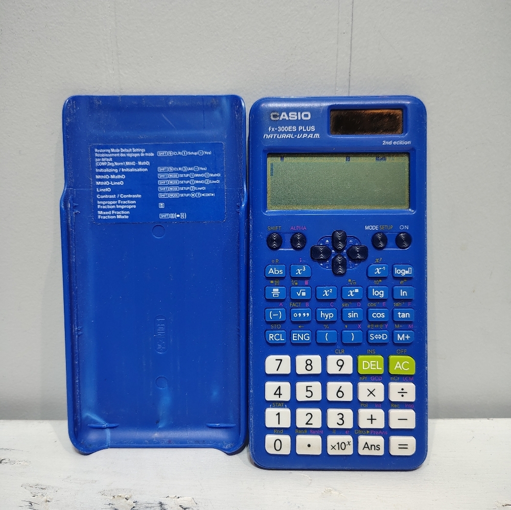 Casio fx-300ES Plus 2nd Edition Scientific Calculator Blue Tested Working